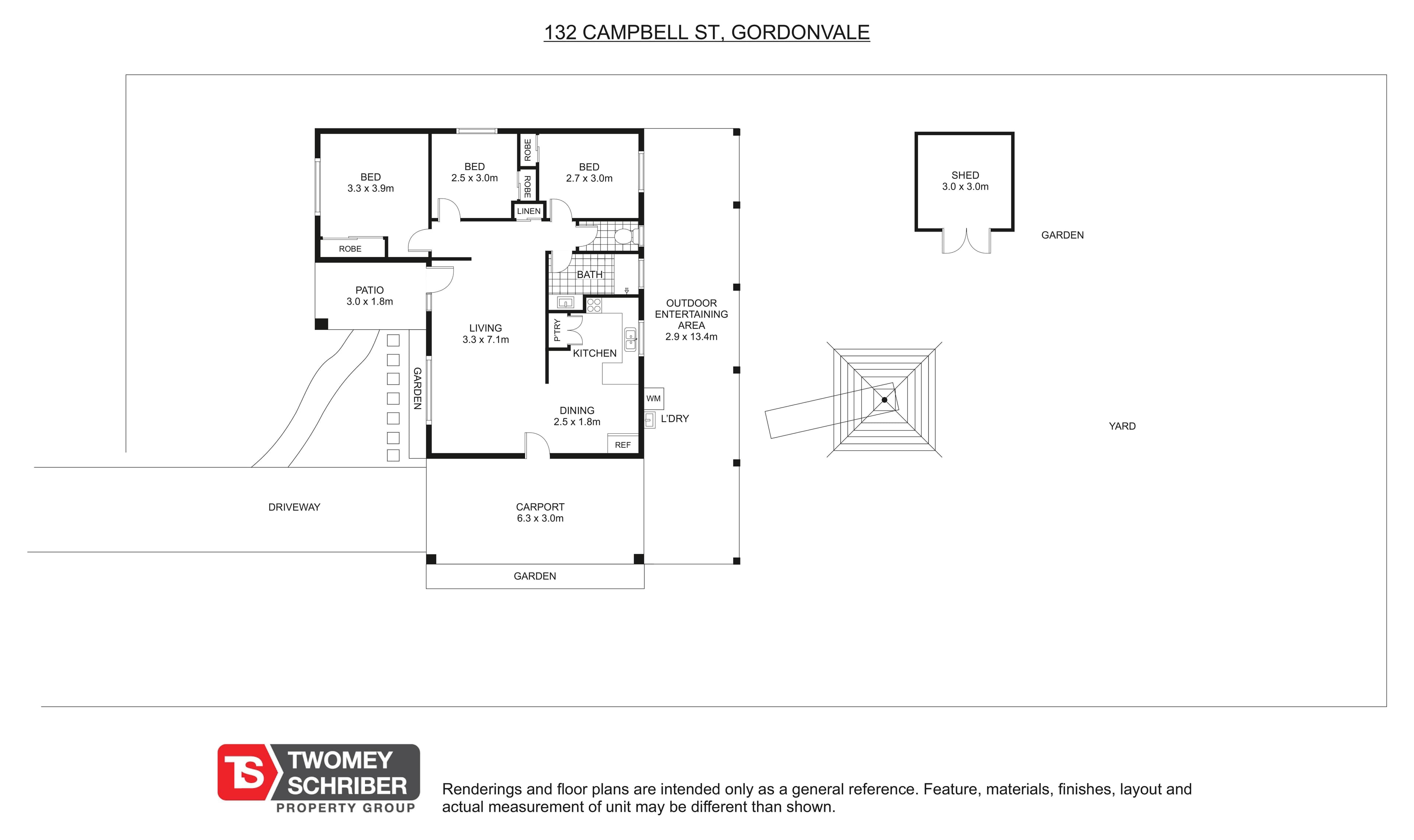 Floor plan of 132 Campbell Street, Gordonvale
